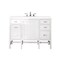 James Martin Vanities Addison 48in Single Vanity, Glossy White w/ 3 CM White Zeus Quartz Top E444-V48-GW-3WZ - alternate 1